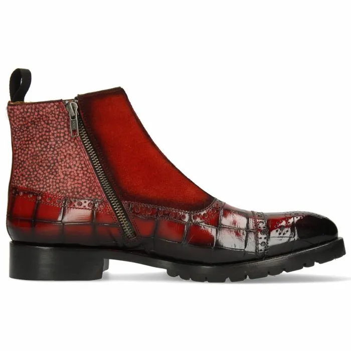 Mens Ankle Boots Melvin and Hamilton Patrick 22 Red