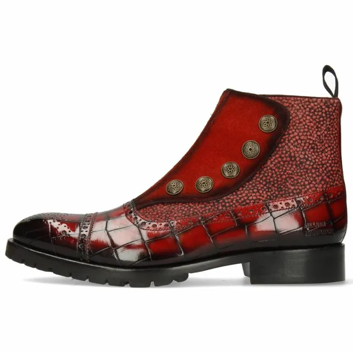 Mens Ankle Boots Melvin and Hamilton Patrick 22 Red