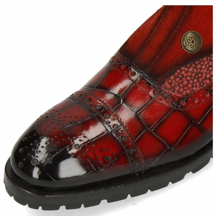 Mens Ankle Boots Melvin and Hamilton Patrick 22 Red