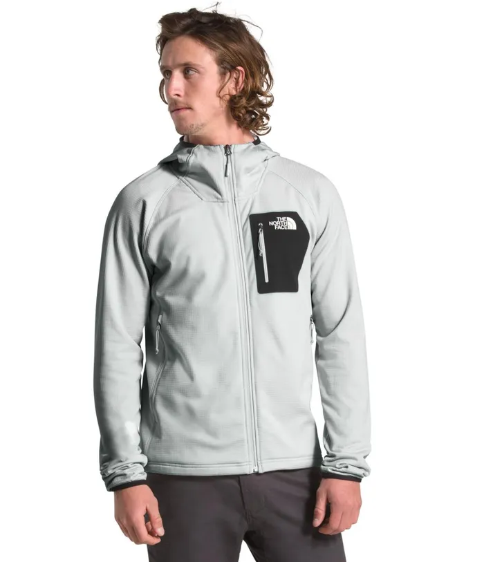 Mens Borod Hoodie Tin Greytnf Black The North Face Fleece