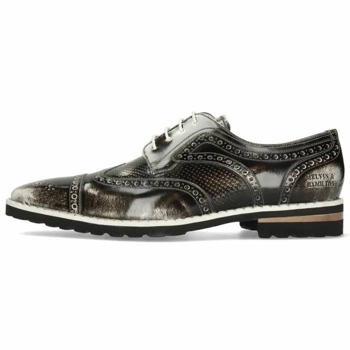 Mens Derbies Melvin and Hamilton Clark 45 Black