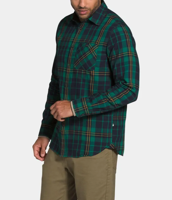 Mens Hayden Pass 20 Shirt Evergreen Heritage Medium Three Color Plaid The North Face Shirts and Polos