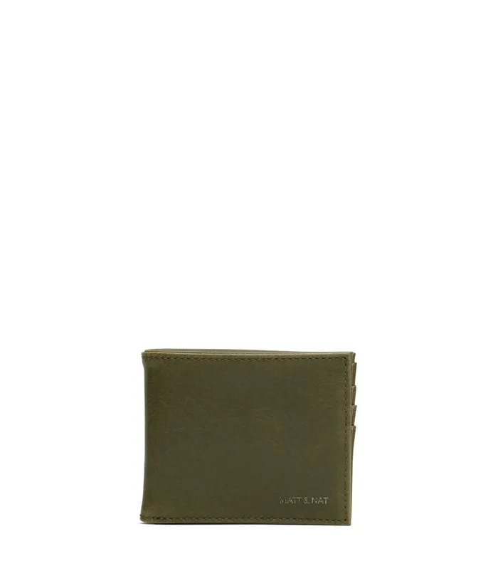 Mens Rubben Vegan Folded Wallet 8211 Vintage Olive Matt and Nat Wallets