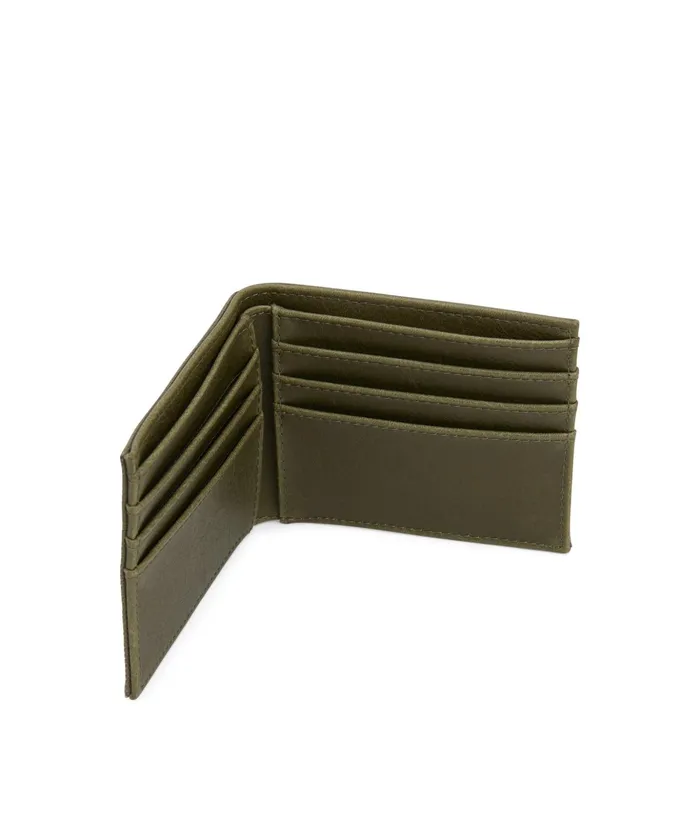 Mens Rubben Vegan Folded Wallet 8211 Vintage Olive Matt and Nat Wallets