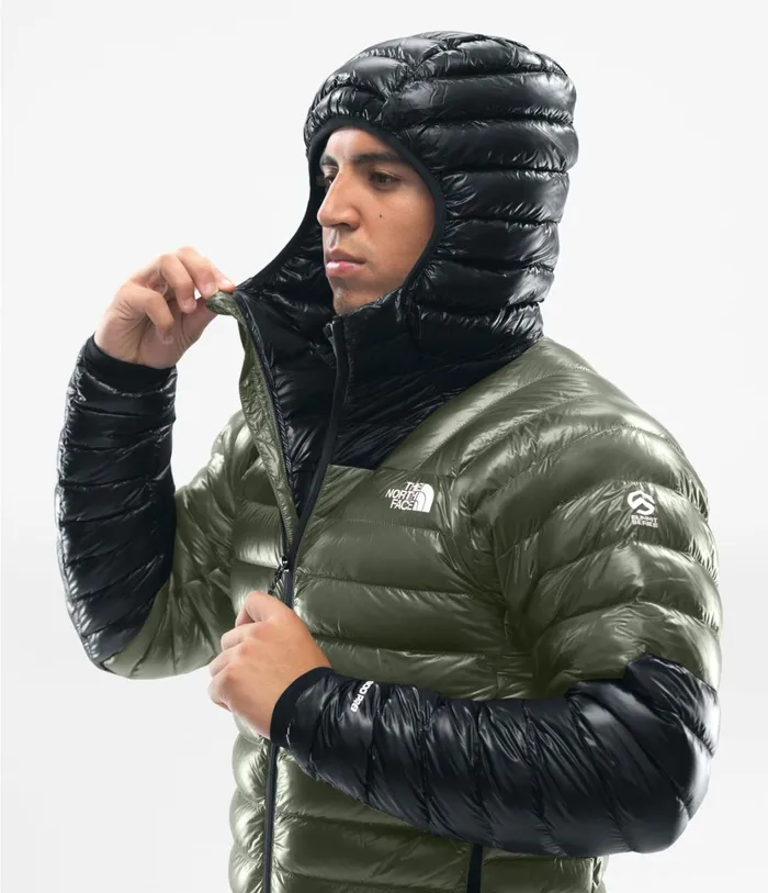 Mens Summit L3 Down Hoodie New Taupe Greentnf Black The North Face Insulated and Down Jackets