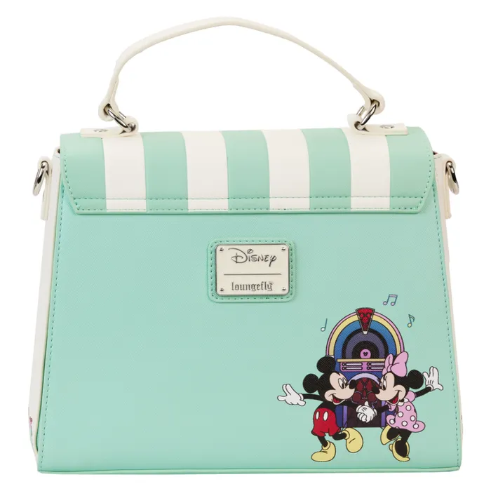 Mickey and Minnie Date Night Diner Crossbody Bag Unisex Loungefly Crossbody Bags Mickey and Minnie Date Night Diner Crossbody Bag Unisex Loungefly Crossbody Bags