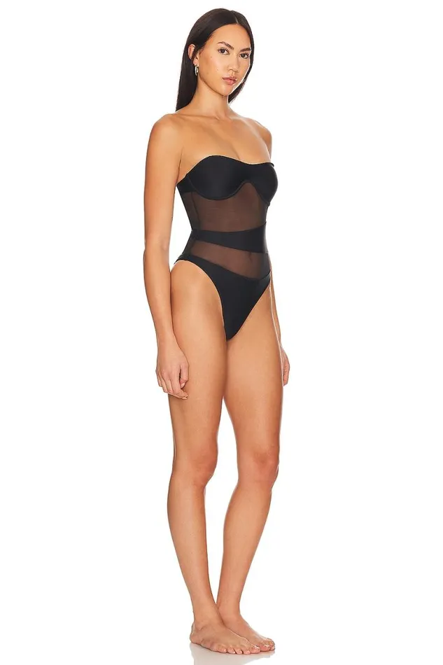 Midnight Ride One Piece Black Women Lovers and Friends Swimsuits and CoverUps