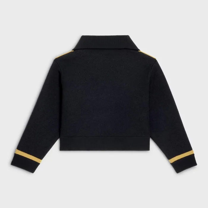 Military Vareuse Jacket In Wool Navy Women CELINE KNITWEAR