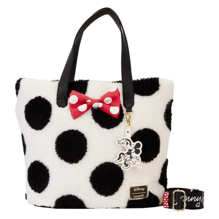 Minnie Mouse Rocks The Dots Classic Sherpa Tote Bag Unisex Loungefly Bags and Wallets Minnie Mouse Rocks The Dots Classic Sherpa Tote Bag Unisex Loungefly Bags and Wallets