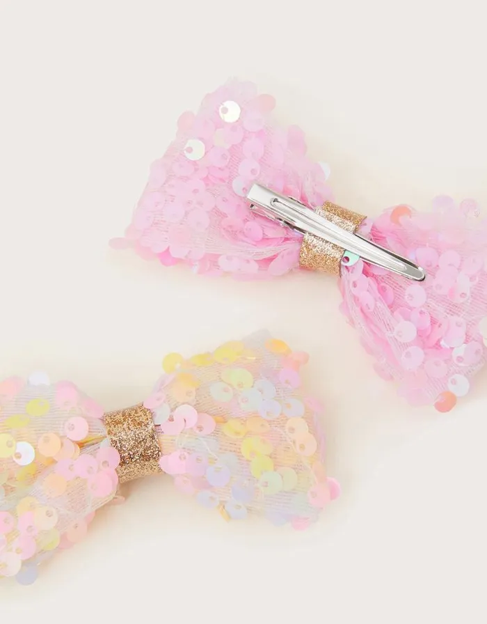 Monsoon 2Pack Sequin Bow Hair Clips Children Girls039 Hair Accessories Monsoon 2Pack Sequin Bow Hair Clips Children Girls039 Hair Accessories