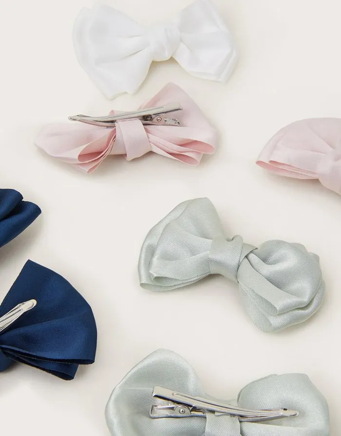 Monsoon 8Pack Satin Hair Bows Children Girls039 Hair Accessories Monsoon 8Pack Satin Hair Bows Children Girls039 Hair Accessories