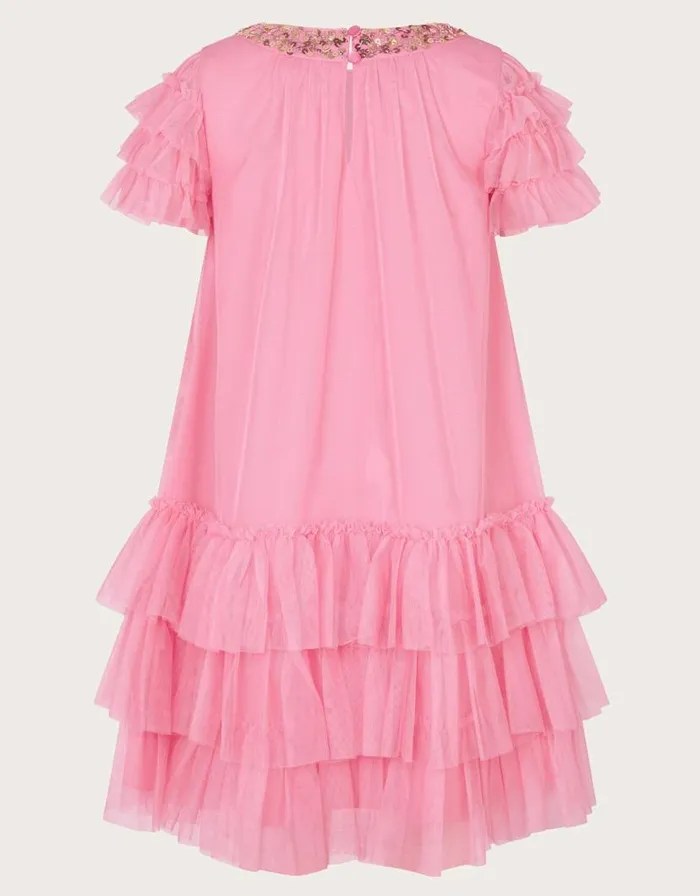 Monsoon Alexandra Ruffle Swing Dress Pink Children Dresses Monsoon Alexandra Ruffle Swing Dress Pink Children Dresses