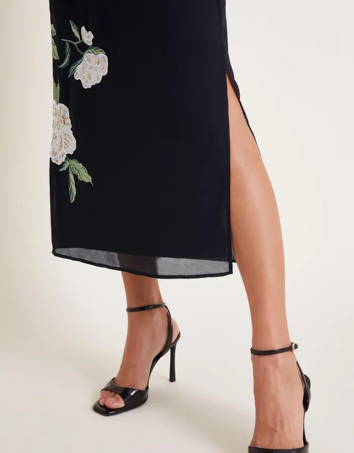 Monsoon Ariah Column Embellished Midi Dress Black Women Occasionwear Monsoon Ariah Column Embellished Midi Dress Black Women Occasionwear