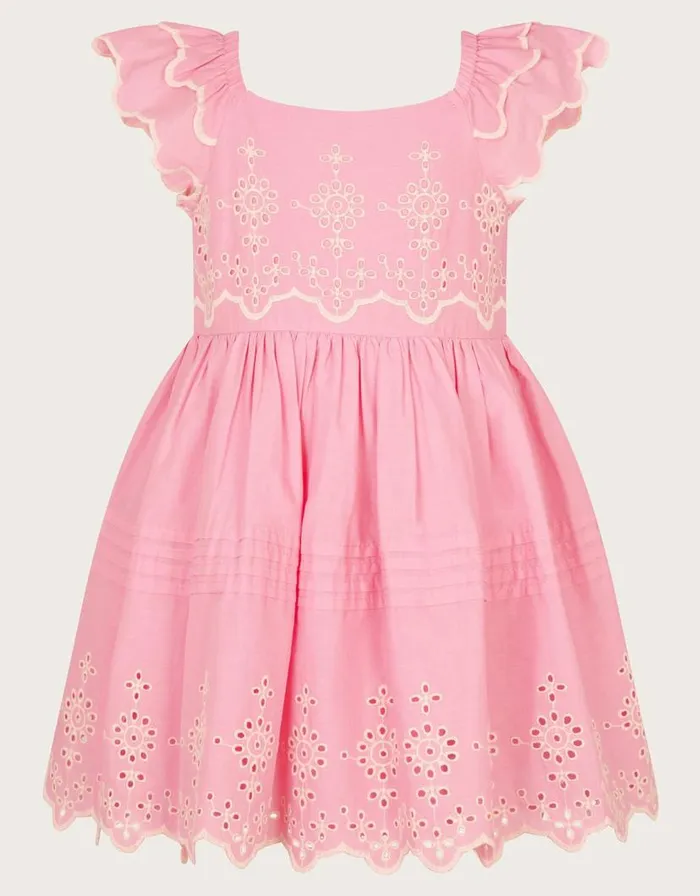 Monsoon Baby Broderie Dress Pink Children Dresses Monsoon Baby Broderie Dress Pink Children Dresses