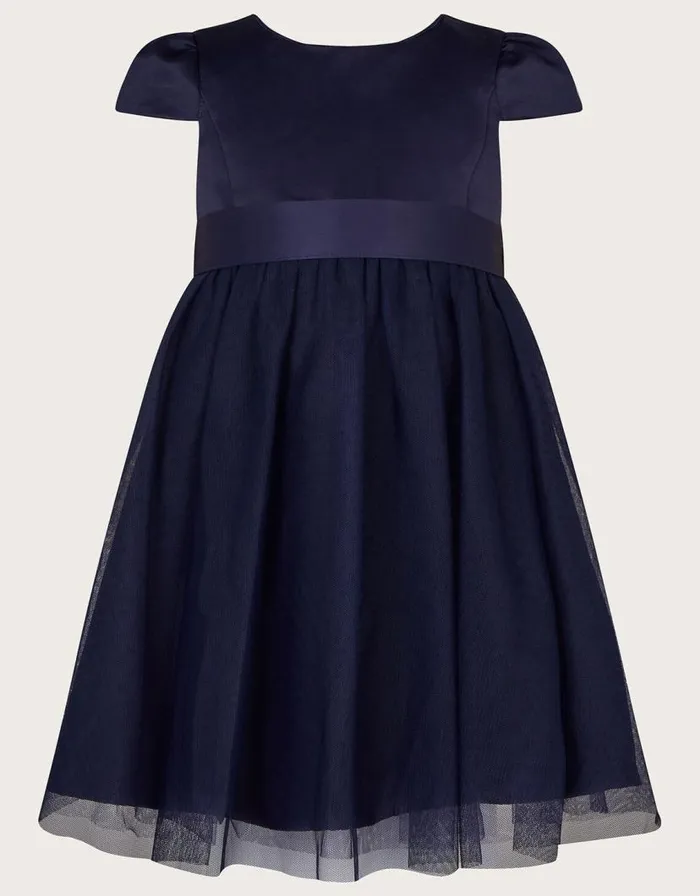 Monsoon Baby Tulle Bridesmaid Dress Blue Children Dresses