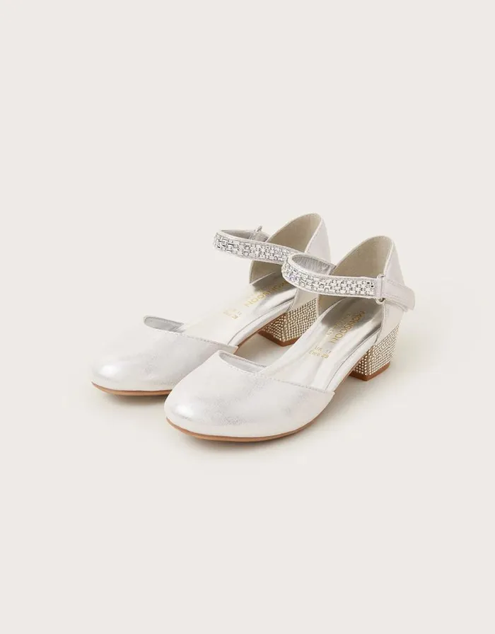 Monsoon Bling TwoPart Heels Silver Children Partywear