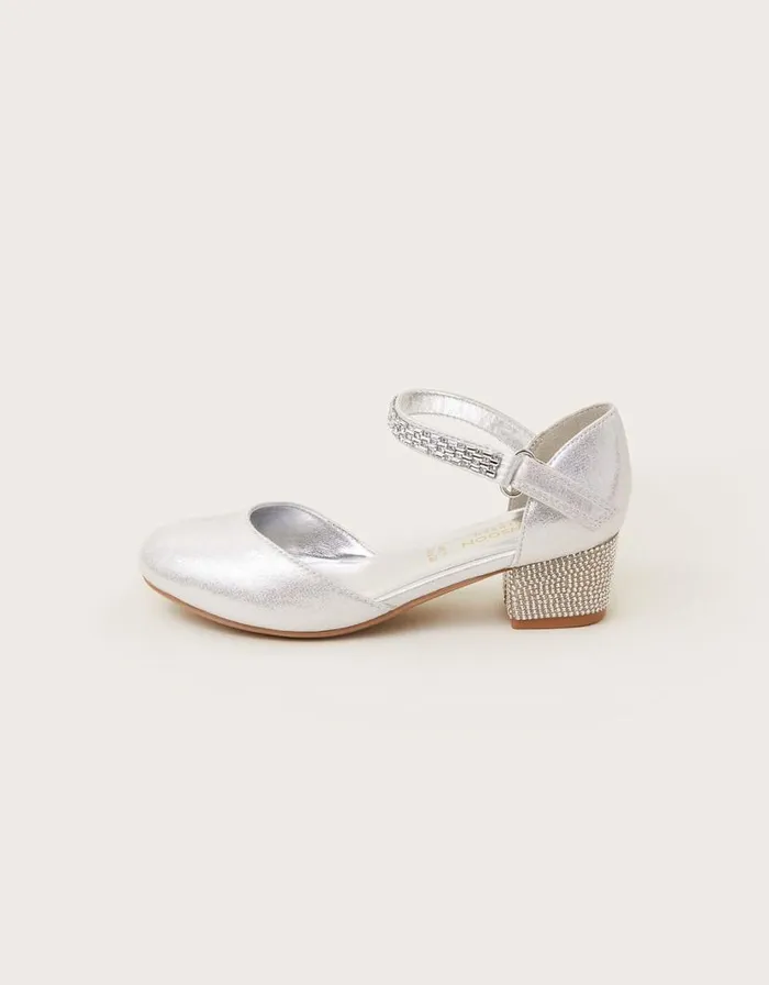 Monsoon Bling TwoPart Heels Silver Children Partywear Monsoon Bling TwoPart Heels Silver Children Partywear