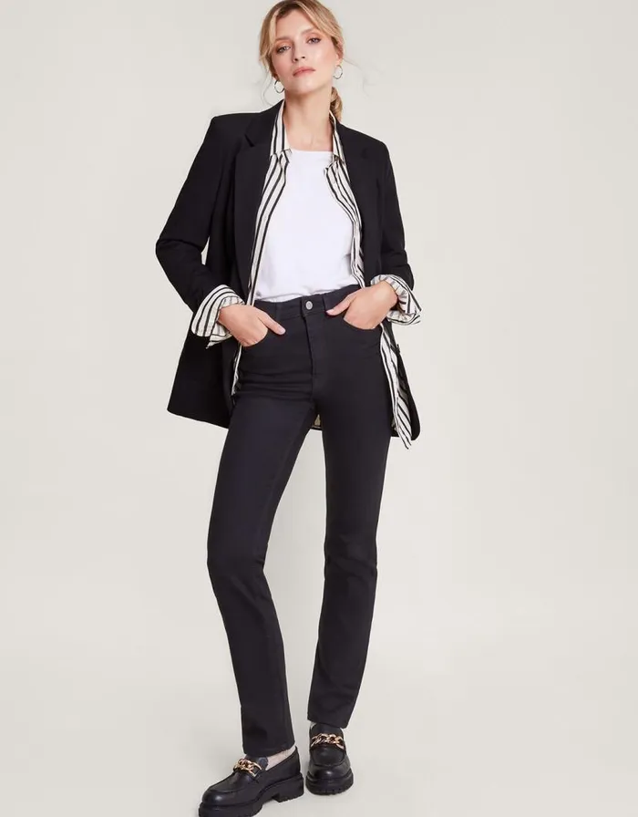 Monsoon Bootcut Denim Jeans Black Women Denim