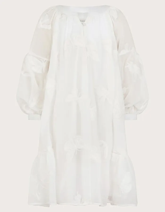 Monsoon Butterfly Tunic Dress Ivory Children Dresses Monsoon Butterfly Tunic Dress Ivory Children Dresses