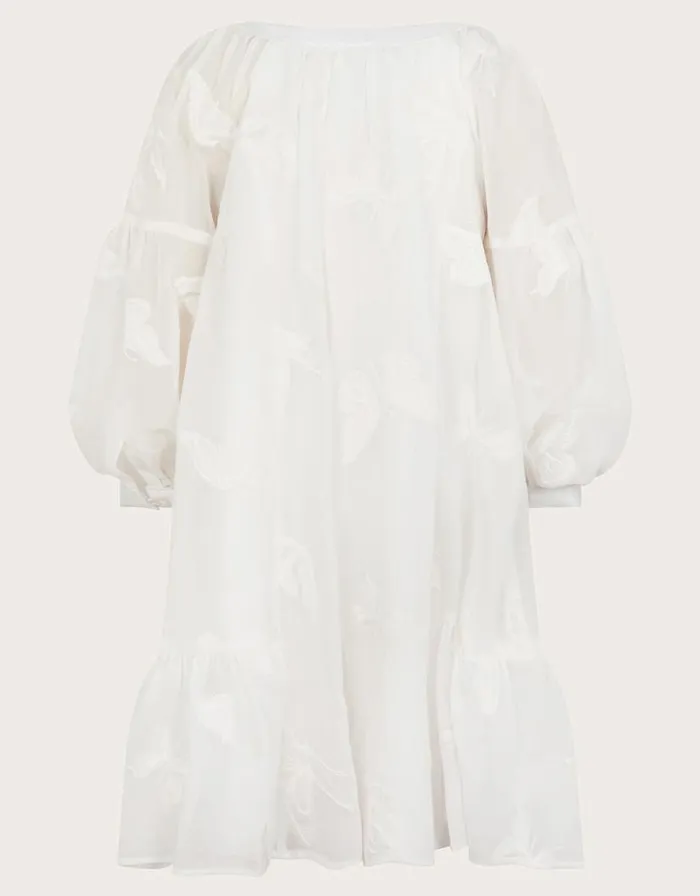 Monsoon Butterfly Tunic Dress Ivory Children Dresses Monsoon Butterfly Tunic Dress Ivory Children Dresses