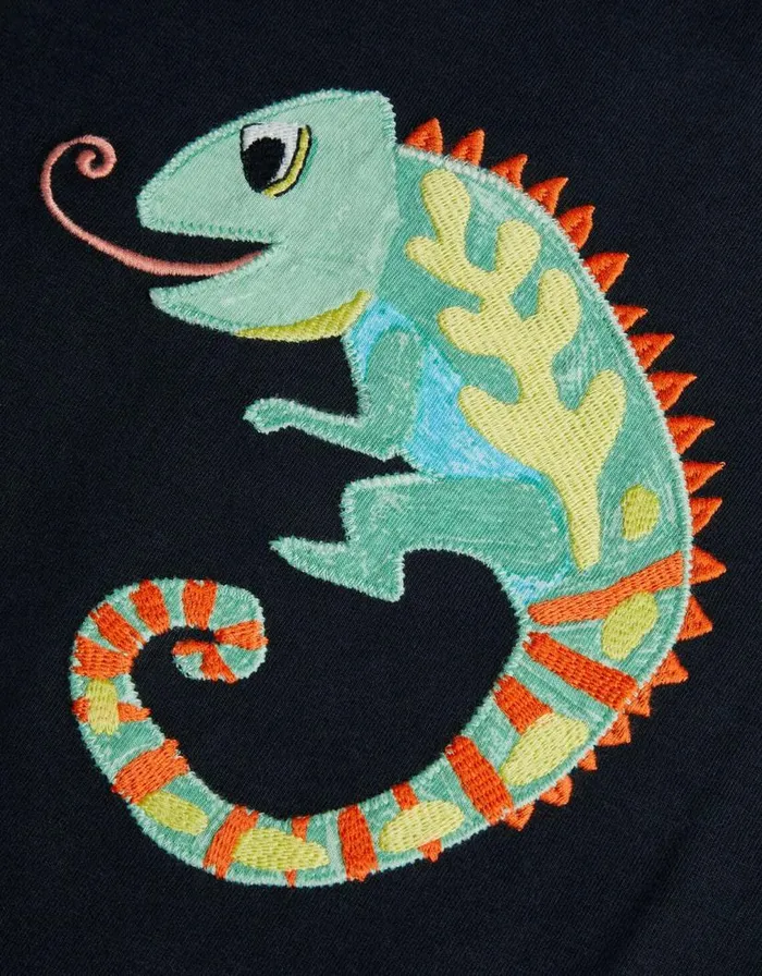 Monsoon Chameleon TShirt Black Children Casualwear Collection Monsoon Chameleon TShirt Black Children Casualwear Collection