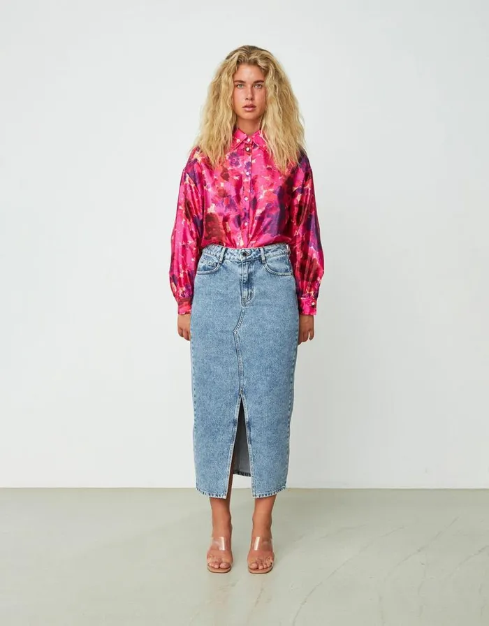 Monsoon Crs Floral Print Shirt Pink Women Tops and Blouses Monsoon Crs Floral Print Shirt Pink Women Tops and Blouses