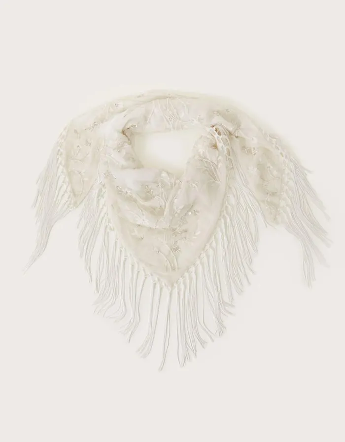 Monsoon Embellished Bridal Tassel Cover Up Women Scarves