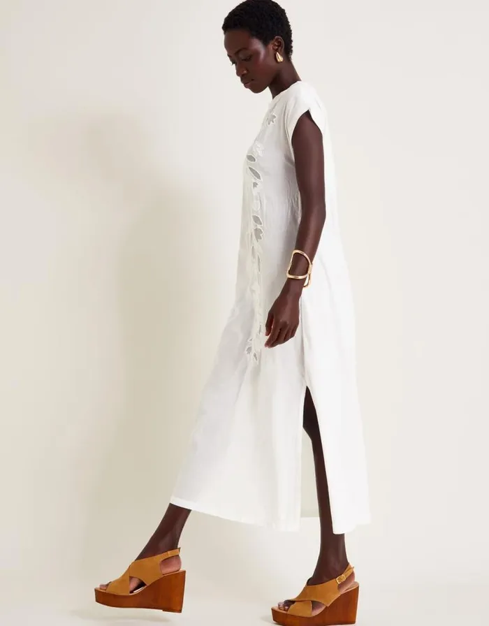 Monsoon Garcia Cutwork Midi Dress White Women Midi Dresses Monsoon Garcia Cutwork Midi Dress White Women Midi Dresses