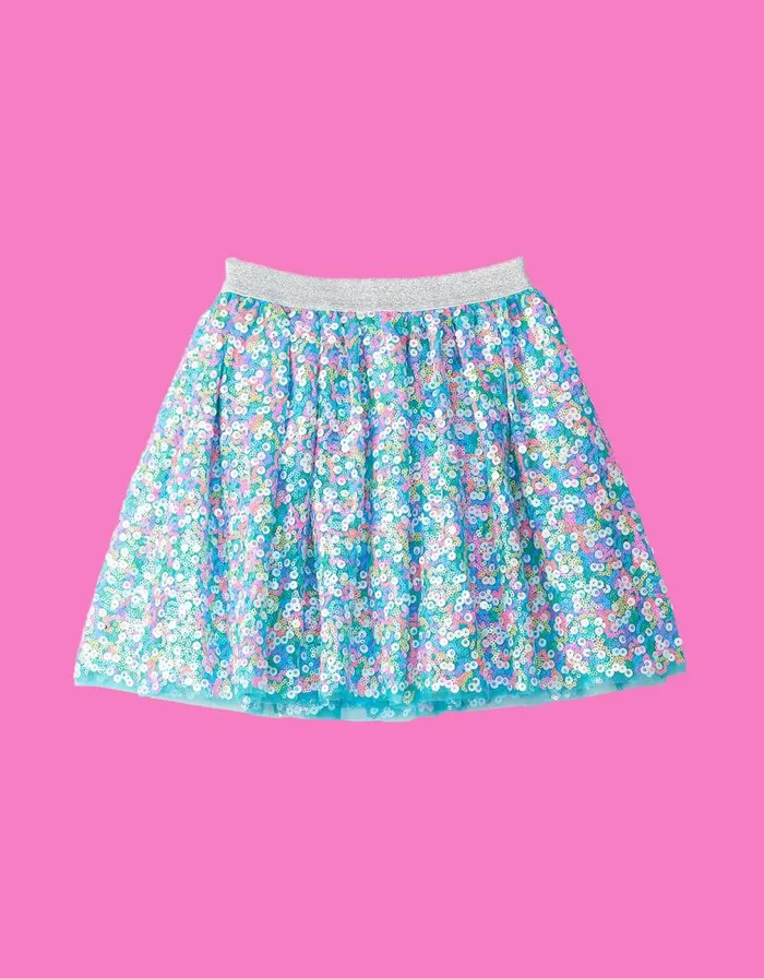 Monsoon Hatley Sequin Tulle Skirt Blue Children Skirts