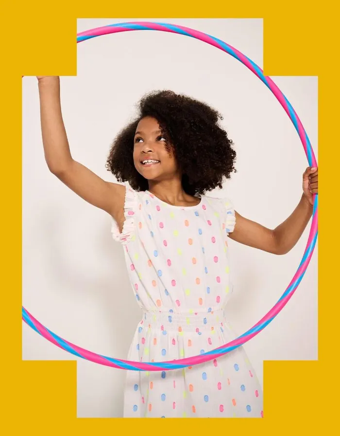 Monsoon Hatley Spot Dress White Children Dresses
