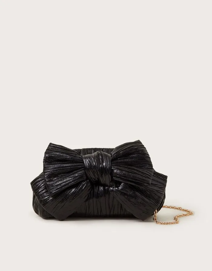 Monsoon Isla Plisse Bow Bag Women Bags and Purses