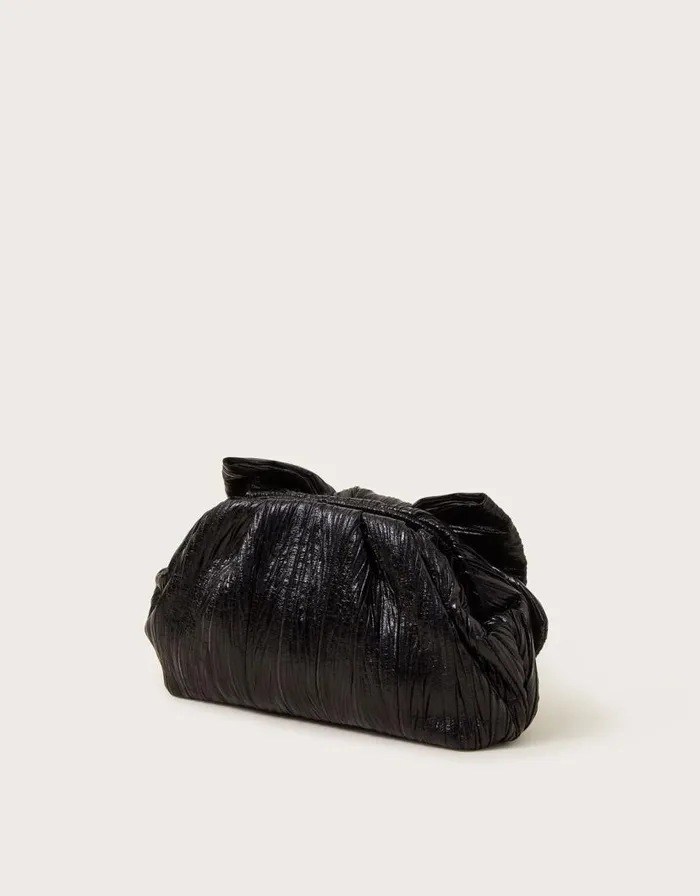 Monsoon Isla Plisse Bow Bag Women Bags and Purses Monsoon Isla Plisse Bow Bag Women Bags and Purses