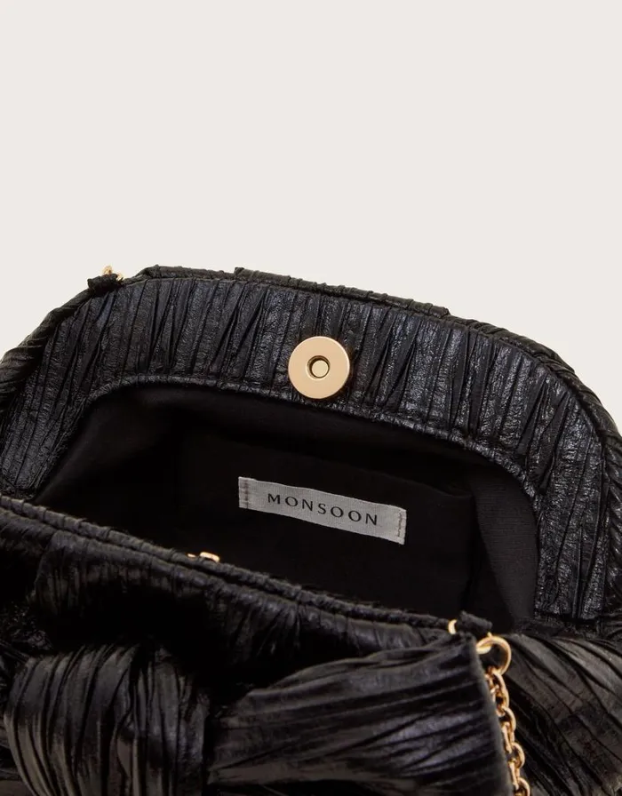 Monsoon Isla Plisse Bow Bag Women Bags and Purses Monsoon Isla Plisse Bow Bag Women Bags and Purses