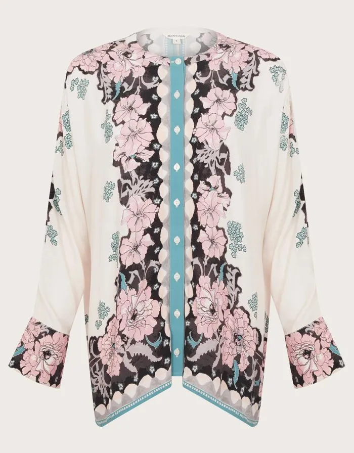 Monsoon Katrina Floral Long Sleeve Blouse Ivory Women Tops and Blouses Monsoon Katrina Floral Long Sleeve Blouse Ivory Women Tops and Blouses