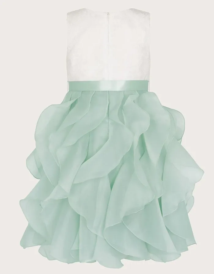 Monsoon Lace Cancan Ruffle Dress Green Children Dresses Monsoon Lace Cancan Ruffle Dress Green Children Dresses
