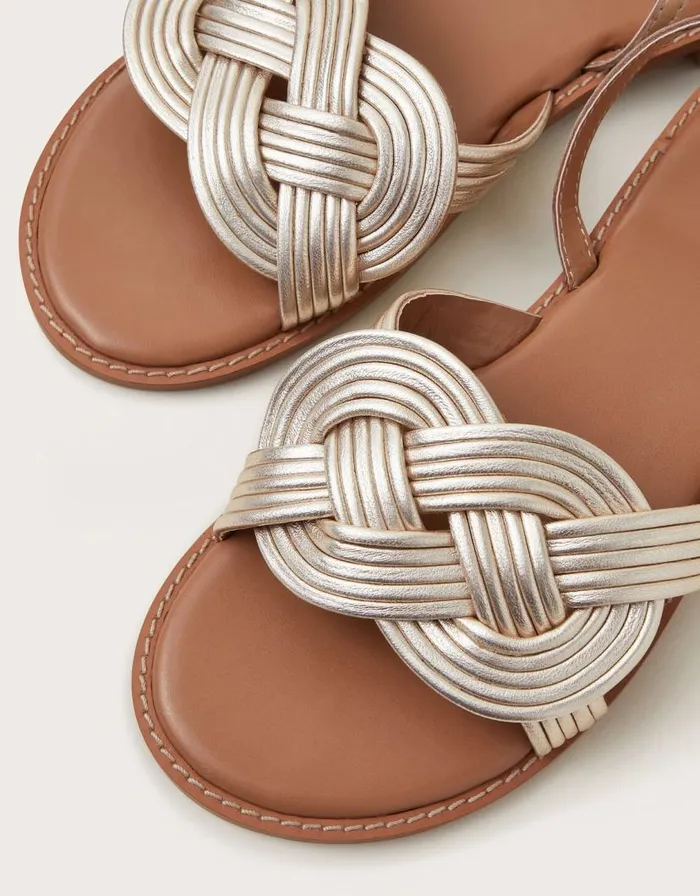 Monsoon Leather Grecian Twist Sandals Gold Women Sandals Monsoon Leather Grecian Twist Sandals Gold Women Sandals