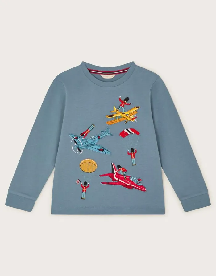 Monsoon London Vintage Planes TShirt Blue Children Tops and Tshirts