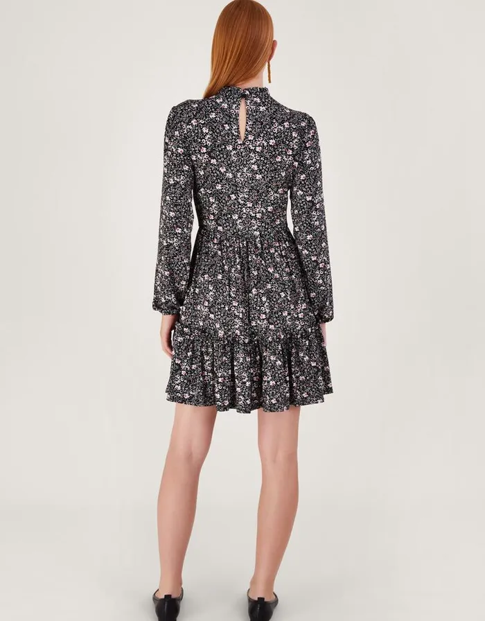 Monsoon Madison Print Dress Black Women Casualwear Monsoon Madison Print Dress Black Women Casualwear