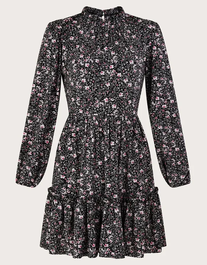 Monsoon Madison Print Dress Black Women Casualwear Monsoon Madison Print Dress Black Women Casualwear