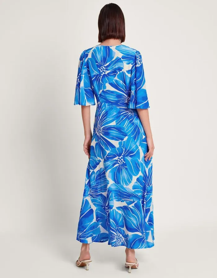 Monsoon Maura Floral Tea Dress Blue Women Occasionwear Monsoon Maura Floral Tea Dress Blue Women Occasionwear