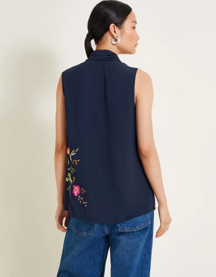 Monsoon Mya Embroidered Top Blue Women Tops and Blouses Monsoon Mya Embroidered Top Blue Women Tops and Blouses