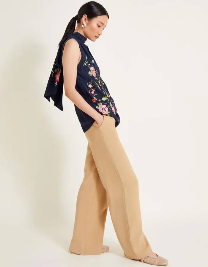 Monsoon Mya Embroidered Top Blue Women Tops and Blouses Monsoon Mya Embroidered Top Blue Women Tops and Blouses