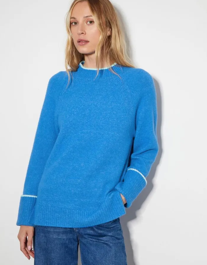Monsoon Oti Oversized Jumper Blue Women Knitwear