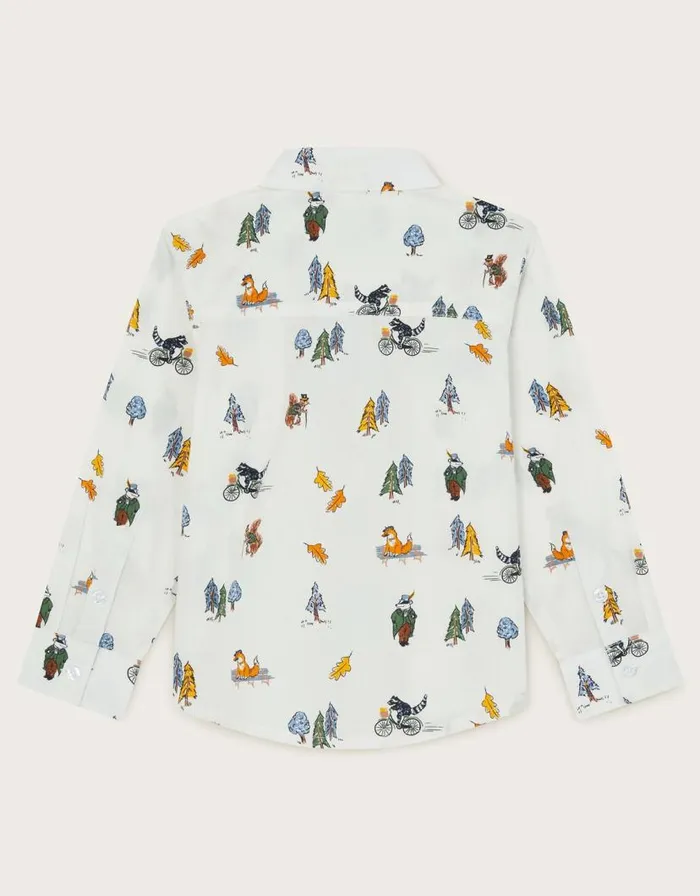 Monsoon Park Print Shirt Ivory Children Tops and Tshirts Monsoon Park Print Shirt Ivory Children Tops and Tshirts