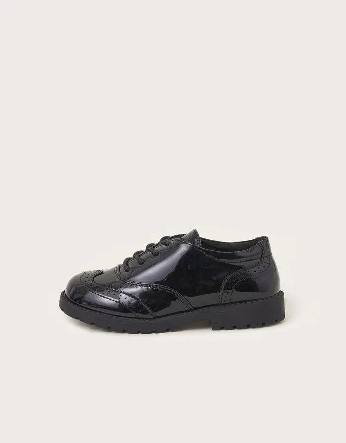 Monsoon Patent Brogues Black Children Girls039 Shoes and Sandals Monsoon Patent Brogues Black Children Girls039 Shoes and Sandals