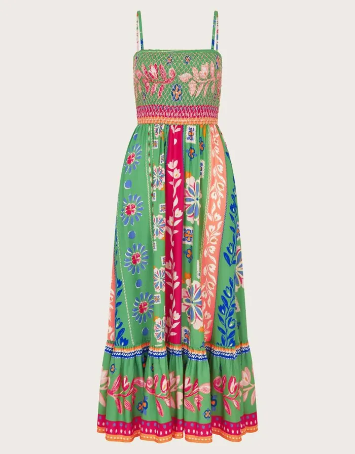 Monsoon Poppie Bandeau Dress Green Women Beachwear and Swimwear