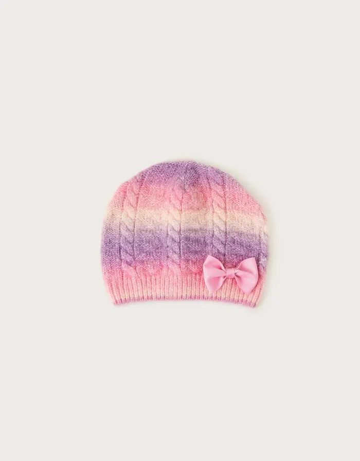 Monsoon Rebecca Ombre Beanie Hat Multi Children Hats and Sunglasses