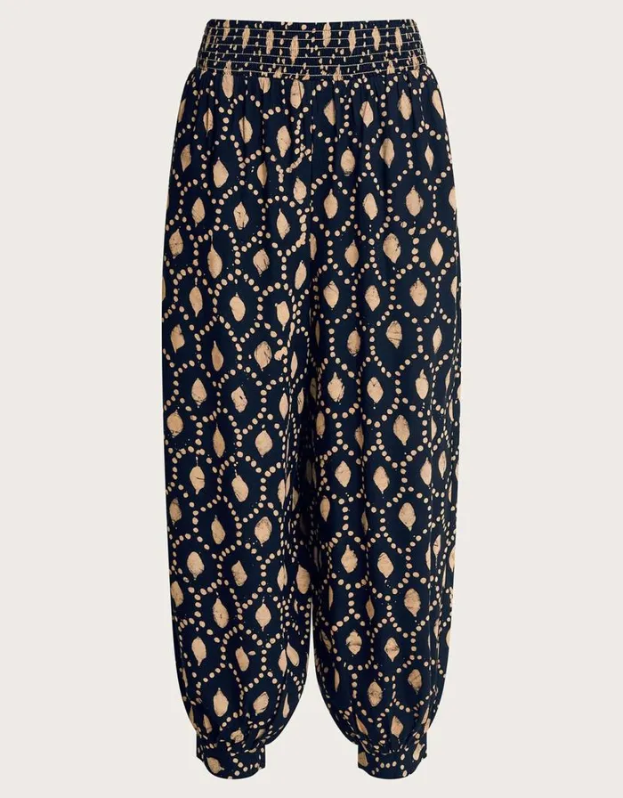 Monsoon Rhea Batik Dye Trousers Black Women Beachwear and Swimwear Monsoon Rhea Batik Dye Trousers Black Women Beachwear and Swimwear