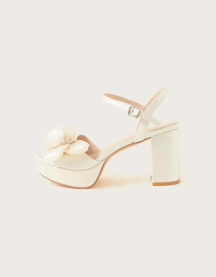 Monsoon Rosette Platform Sandals Ivory Women Platforms Monsoon Rosette Platform Sandals Ivory Women Platforms