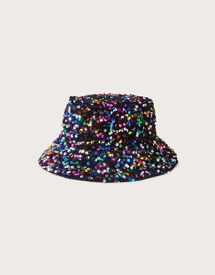 Monsoon Sequin Bucket Hat Blue Children Hats and Sunglasses